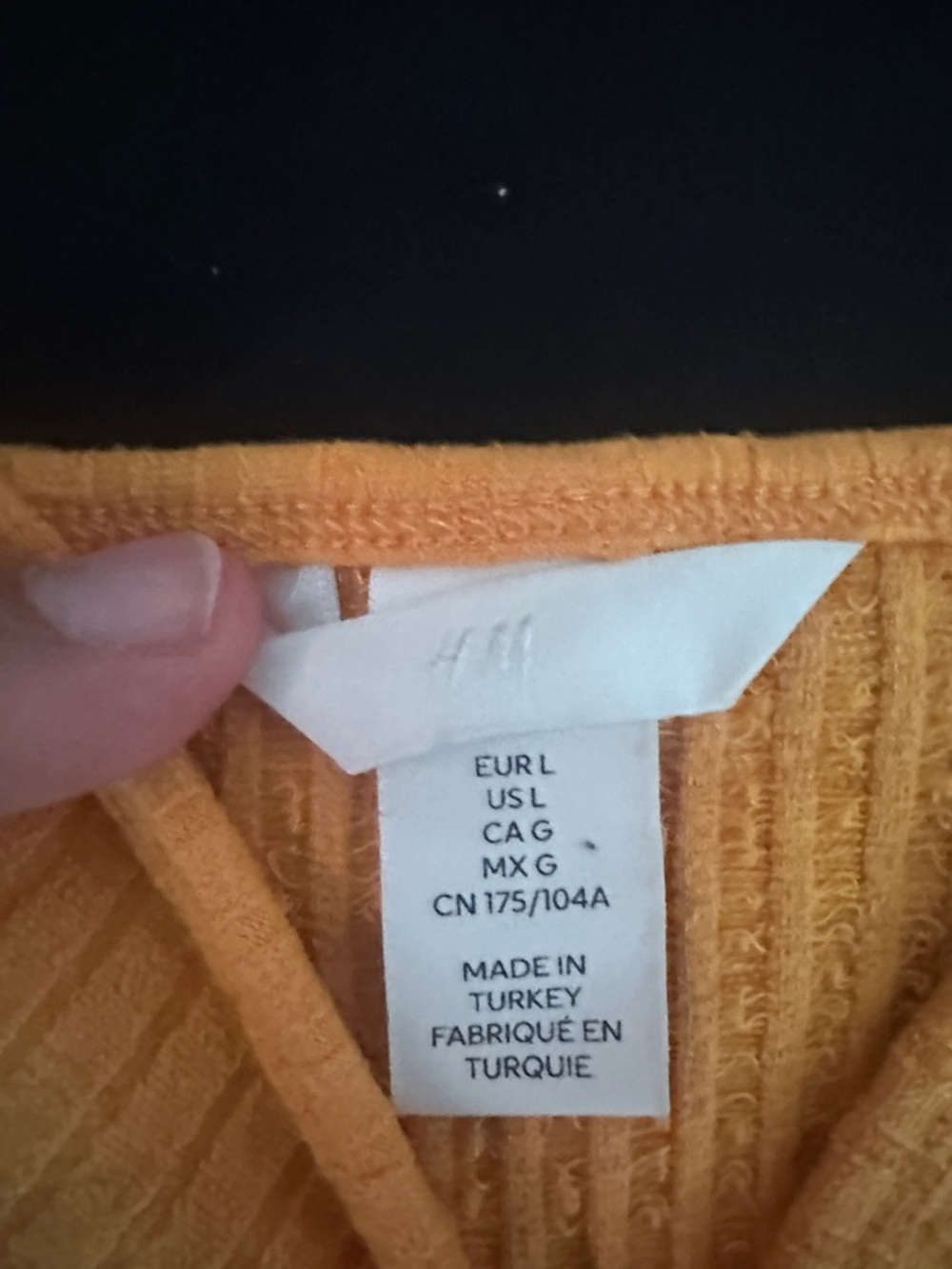 H&M Ribbed Drawstring Cami Tank Top - Picture 2 of 4